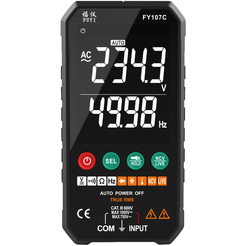 福仪超薄数字万用表高精度智能全自动防烧万能表小型便携电工维修 - 图3