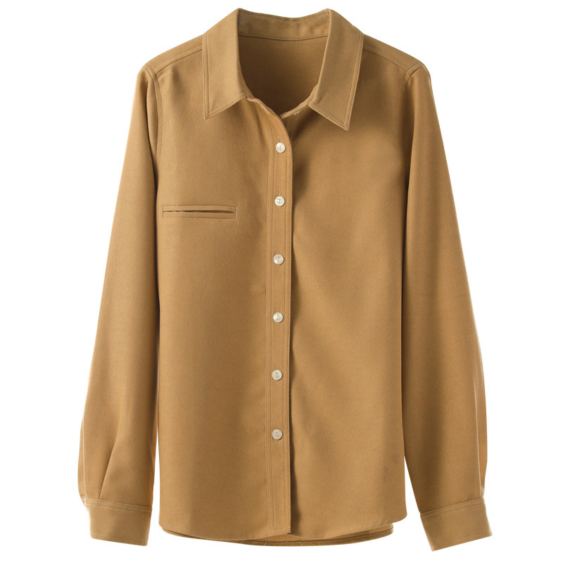 my加厚磨毛2021新款叠穿长袖衬衫 缪语女装衬衫