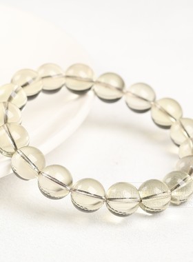 2026蓓蓓福水晶 天然魔晶宙斯黄水晶 茶黄陨石水晶手串水晶散珠