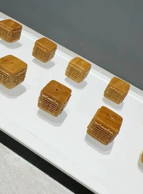 2026沉香芭比檀喜字方糖DIY文玩佛珠饰品配饰手机链手链吊坠包挂