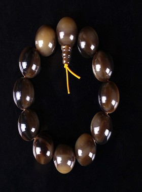 2026牛角手珠念珠佛珠手串手炼男款女士礼品文玩黄牛角水牛角琥珀