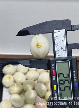 2026象牙果镶标铁核三通diy配件手工编织手绳项链文玩佛珠时尚配