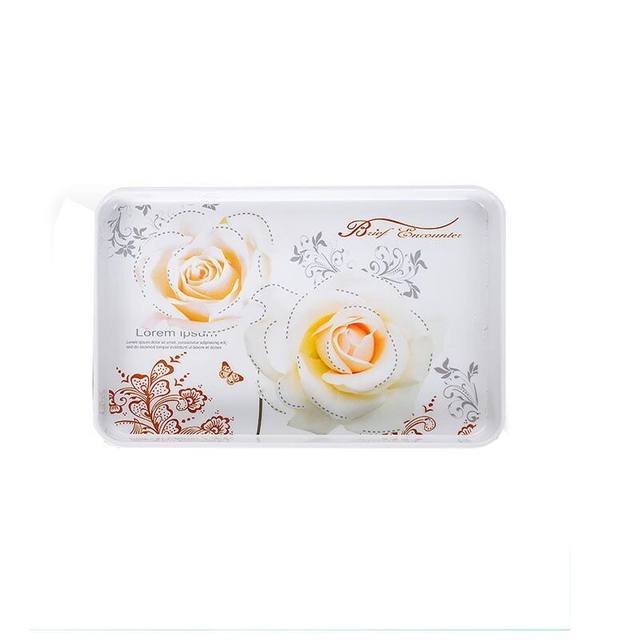 Metamine rectangular imitation porcelain easy to clean storage plate dining plate