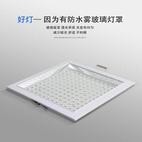 led方形暗装嵌入式老式卡扣厨卫灯厨房浴室厕所卫生间吸顶灯 - 图3
