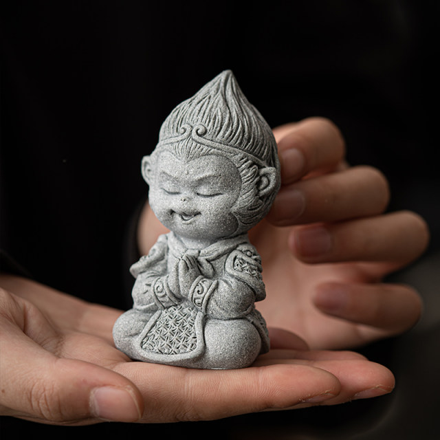 Xinyuyuan ຊາ​ສັດ​ປະ​ດັບ​ປະ​ດັບ​ສີ​ຟ້າ Sand Stone King Monkey​