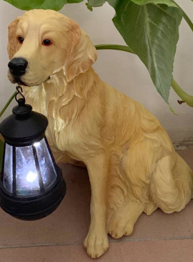 园林景观别墅仿真动物小狗摆件