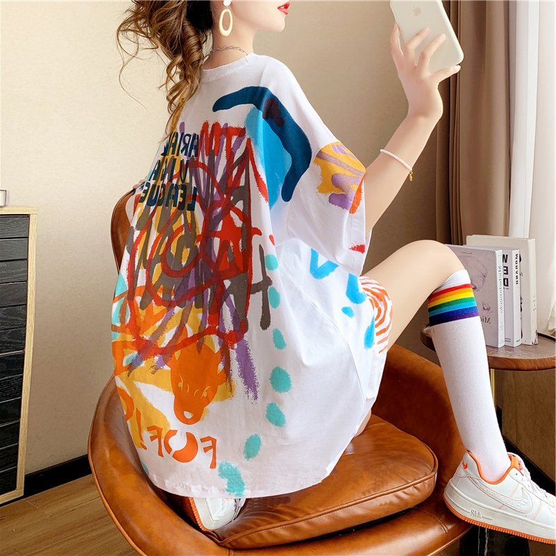 韩国夏季2022年新款韩版中长款t恤 haadidT恤