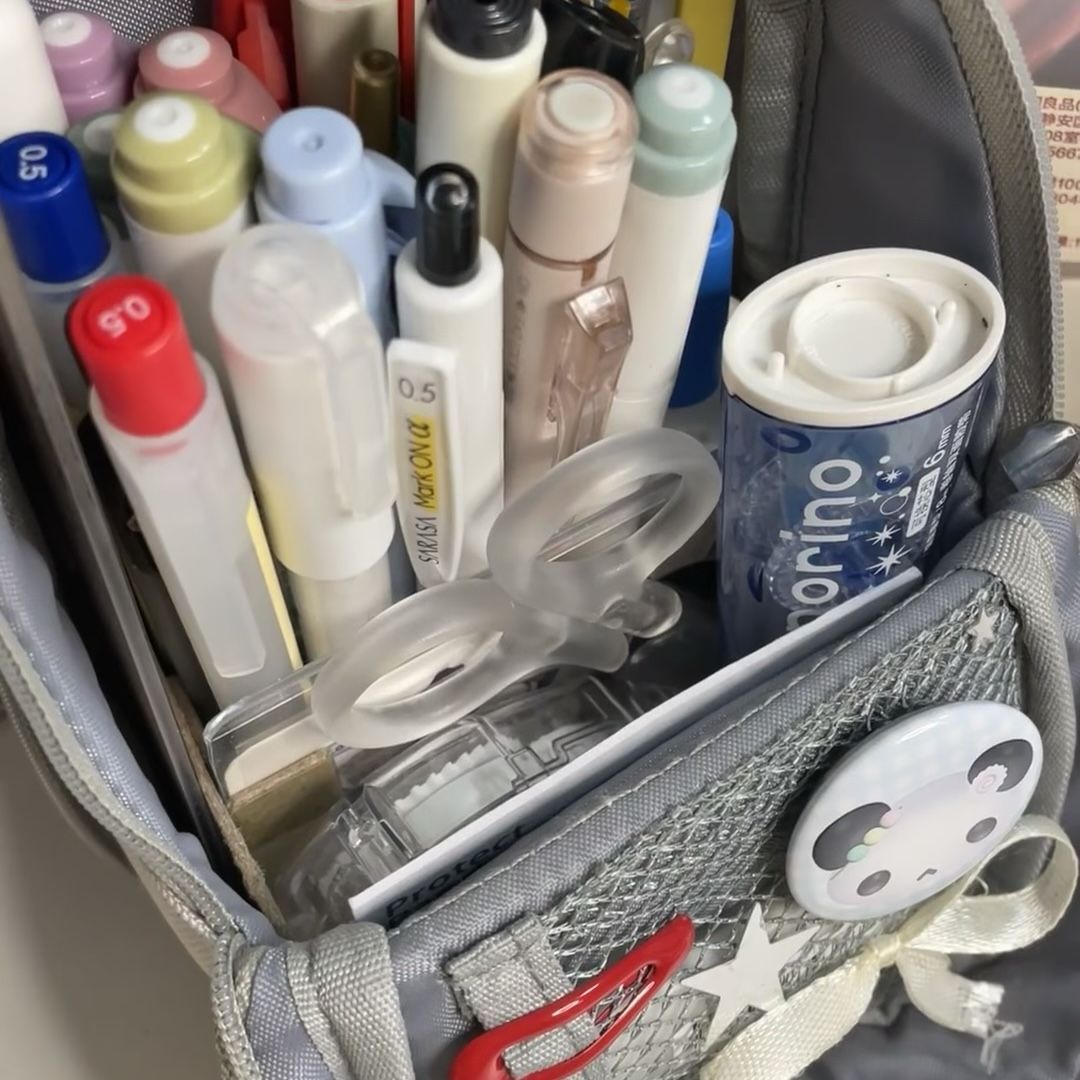 站立式笔袋翻盖多层大容量创意多功能学生桌面整理小众文具收纳盒 - 图1