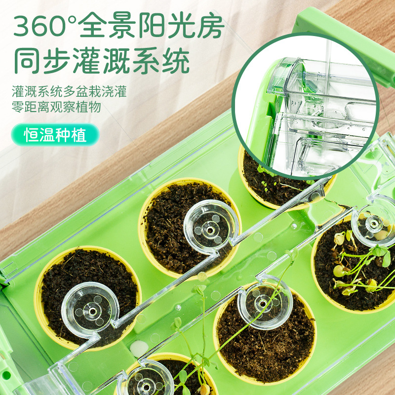 学优马植物生长观察系列阳光房生态气象种植仓儿童种菜手工diy - 图0