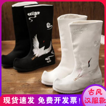 Ancient Clothing Ancient Hanfu Boots Men and Men Cos Wu Man Children Chinese Buboots Han Shoe Shoes Opera Jin Clothing and Soldiers Boots