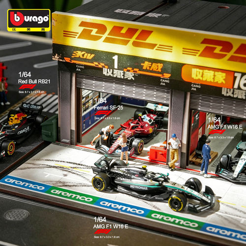 比美高F1方程式1:64赛车模型红牛RB21合金车模法拉利SF25奔驰W16 - 图1