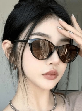 多边形网红款猫眼素颜镜韩系女