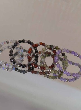 2mm超细脚戒！有弹力不怕水基础款锆石珠子不锈钢串珠原创手作款