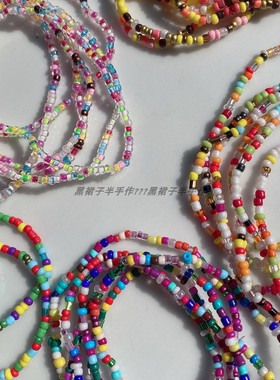 订单货！超细的建议多色入！米珠弹力串珠手链度假风泰国风彩色珠