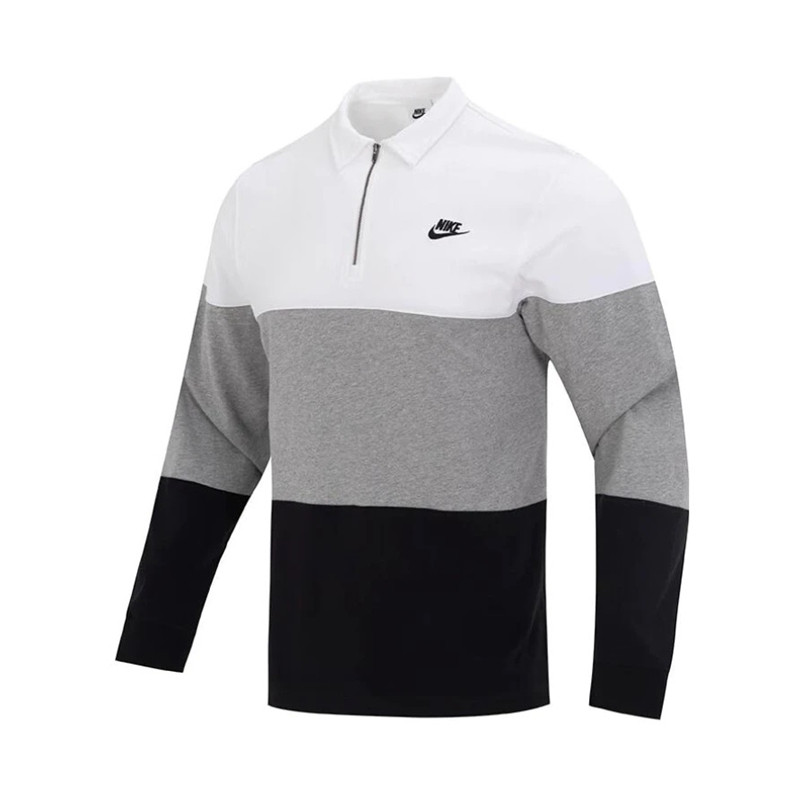 NIKE/耐克男子春秋季翻领半拉链纯棉运动休闲长袖T恤polo衫FB7798,淘宝优惠券,粉丝福利购,淘宝优惠卷
