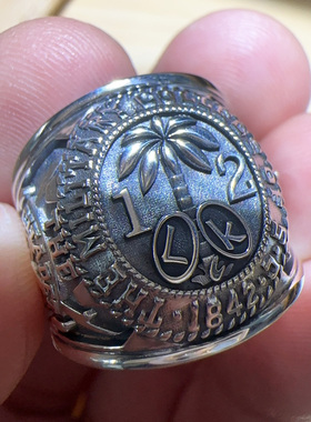 毕业戒指925银线条纸牌屋