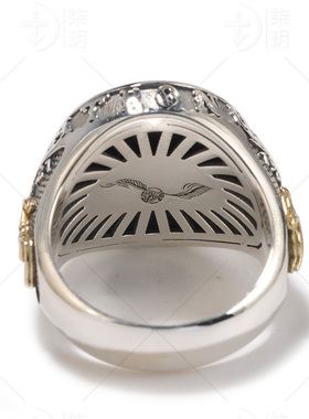 男925银复古原创设计戒指