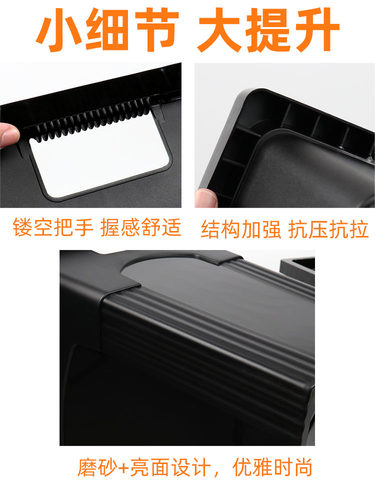 塑料带轮子大号法式养花桶醒花桶防摔个性收纳桶长方形深水鲜花桶 - 图2