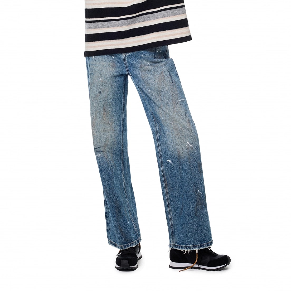Andrea Martin 2025AW 喷脏牛仔裤 - 图2
