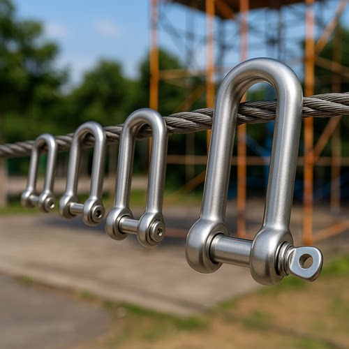 304不锈钢D型卸扣 U型环 船扣伞绳加长卸扣M4M5M6M8M10M12M14M16 - 图1