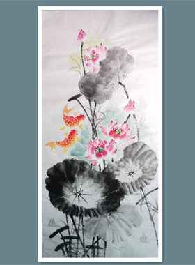 廉洁字画四尺条幅参展作品定制