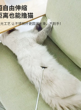 宠物猫咪挠痒神器狗狗抓痒挠猫耙子逗猫棒伸缩痒痒挠互动解闷玩具