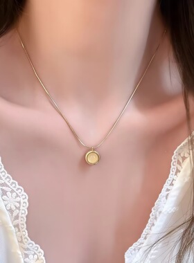 海蓝串珠叠戴锁骨链女小众百搭