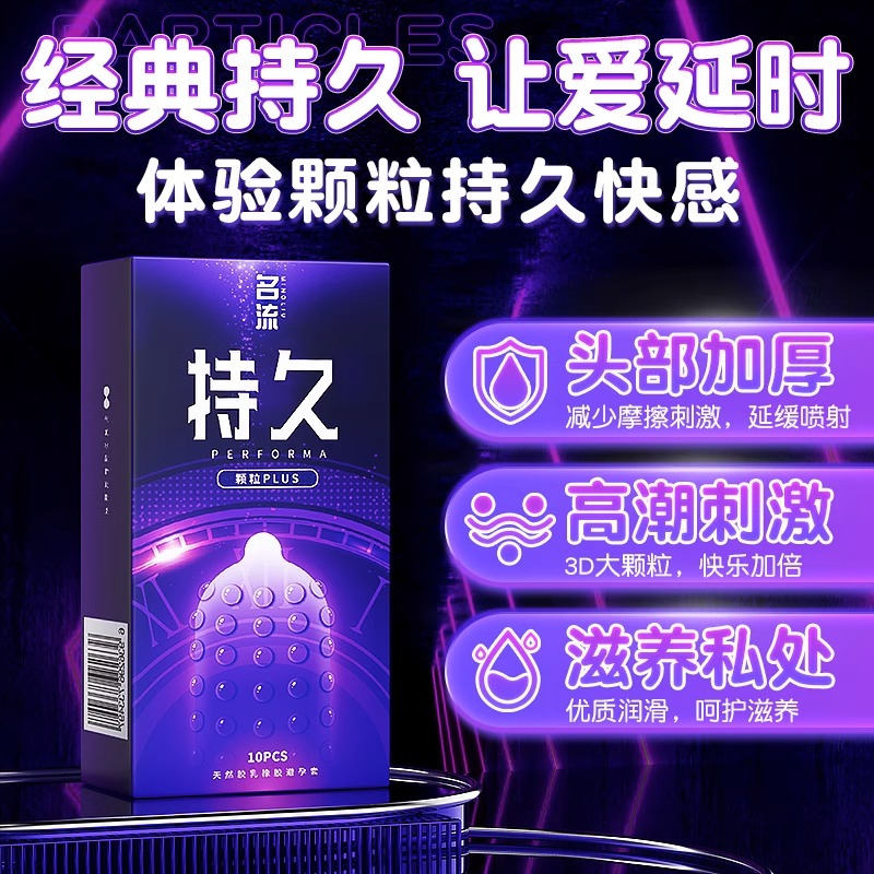 名流避孕套刺激阴蒂情延趣变时态大颗粒超薄旗舰店正品安全套男用