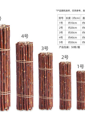 树枝材料松果装饰天然枯枝花束