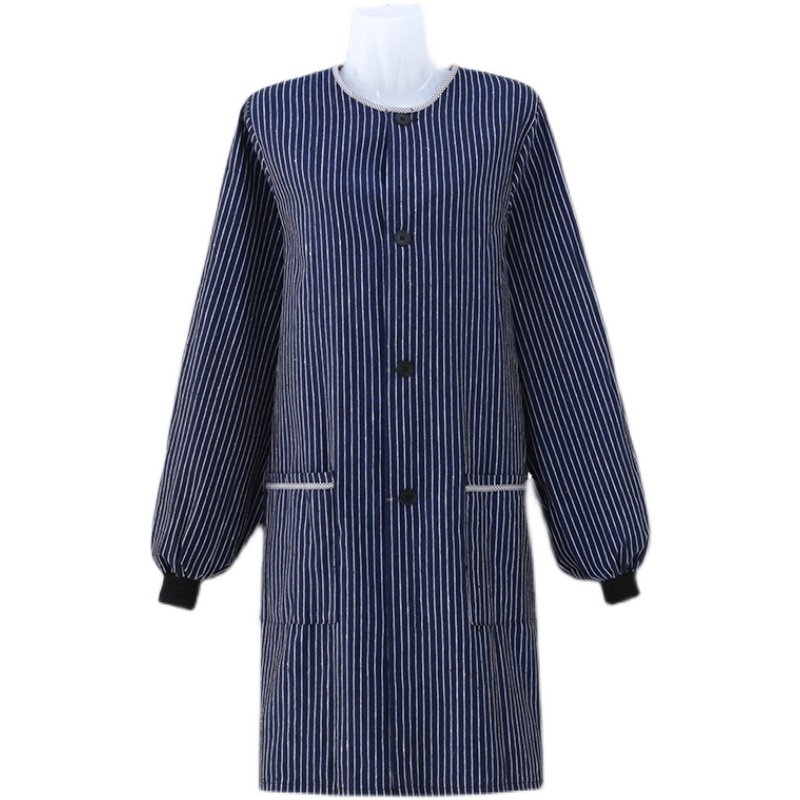 加长加厚纯棉老粗布长袖围裙成人拉链兜罩衣耐磨搬运工男女工作服,淘宝优惠券,粉丝福利购,淘宝优惠卷