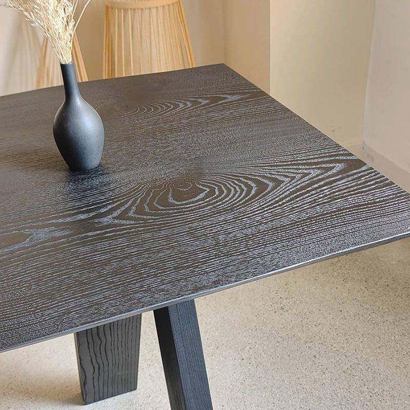 侘寂风白蜡木实木泡茶桌茶台碳化黑餐桌洽谈办公桌民宿接待长桌子,淘宝优惠券,粉丝福利购,淘宝优惠卷