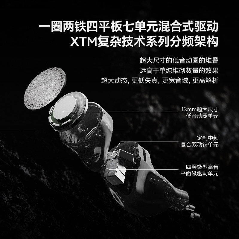 【戈声】MOONDROP/水月雨 流星Meteor一圈两铁四平板有线HIFI耳机,淘宝优惠券,粉丝福利购,淘宝优惠卷