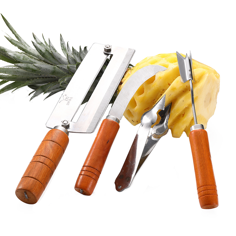 削菠萝神器不锈钢削皮器切菠萝刀具去眼夹子三角水果挖眼去皮家用 - 图0