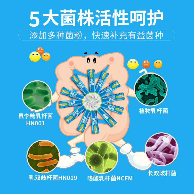 白云山肠胃肠道益生菌复合冻干粉成年调理儿童成人大人女性便元-图2