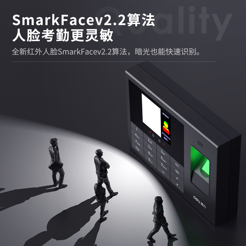 Fingerprint and face recognition all-in-one punch card machine