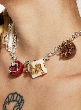 薄物 TysGrocery A/W23 PARK 四联浮雕树脂项链