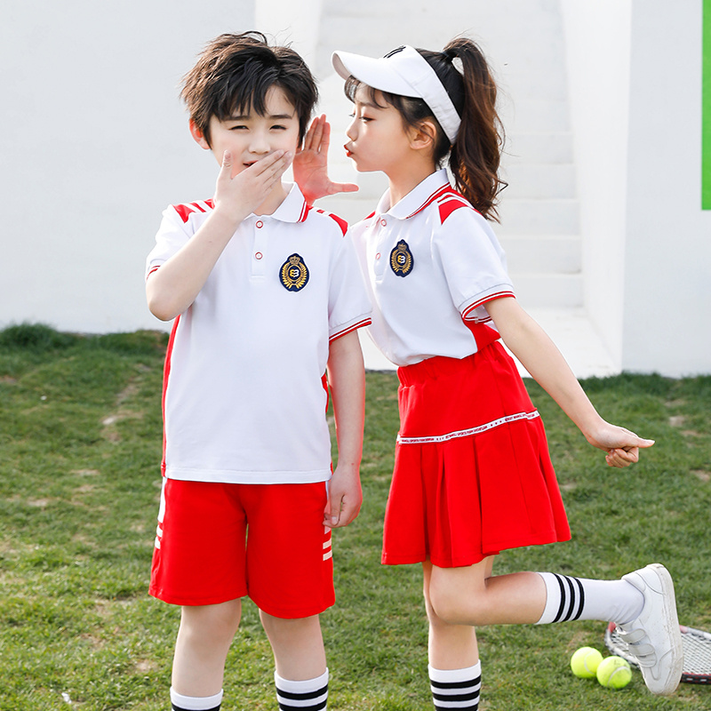 幼儿园园服夏装大班毕业装小学生校服儿童夏季运动班服合唱演出服