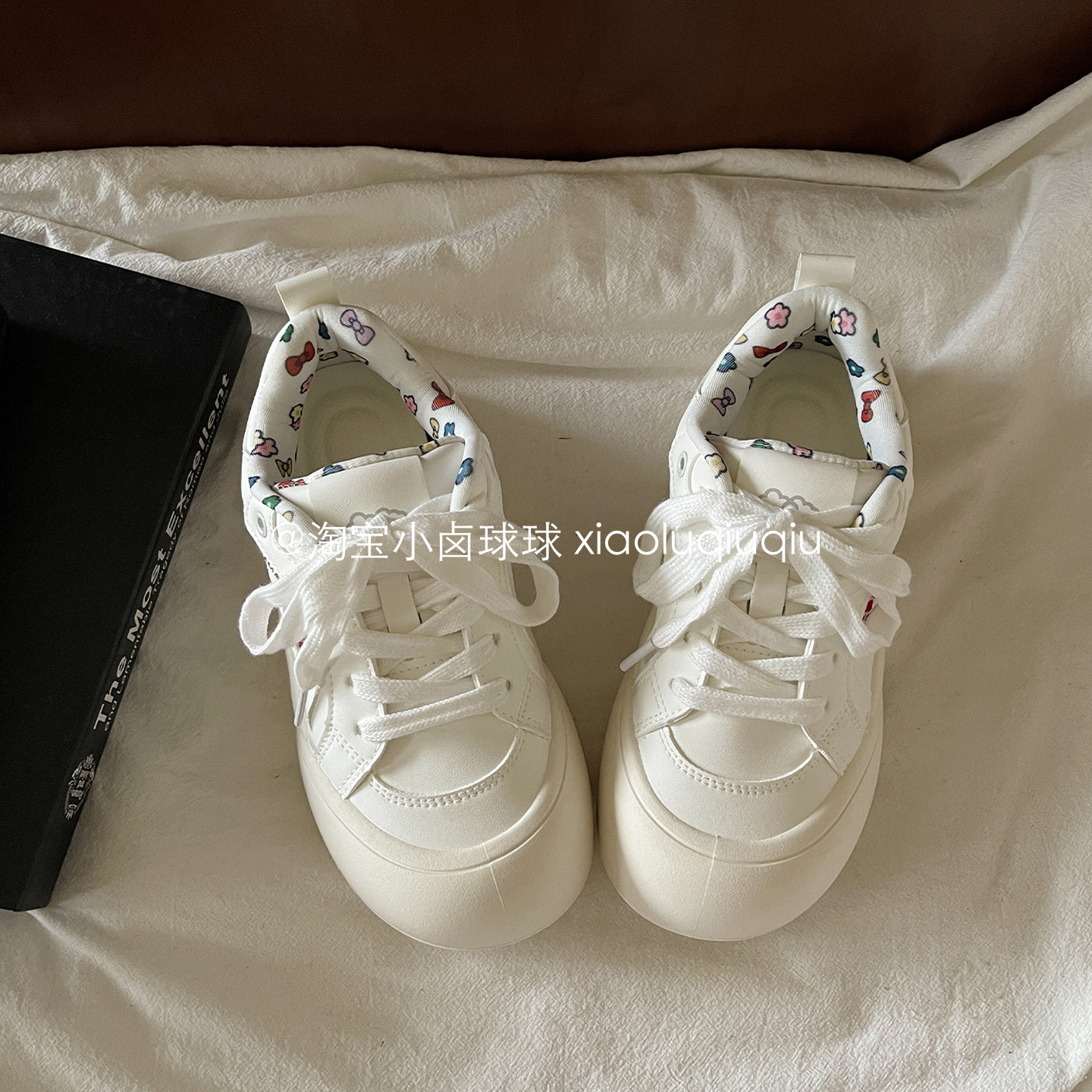 小卤球球 休闲面包鞋2026春季新款学生厚底小白鞋子女鞋百搭板鞋,淘宝优惠券,粉丝福利购,淘宝优惠卷
