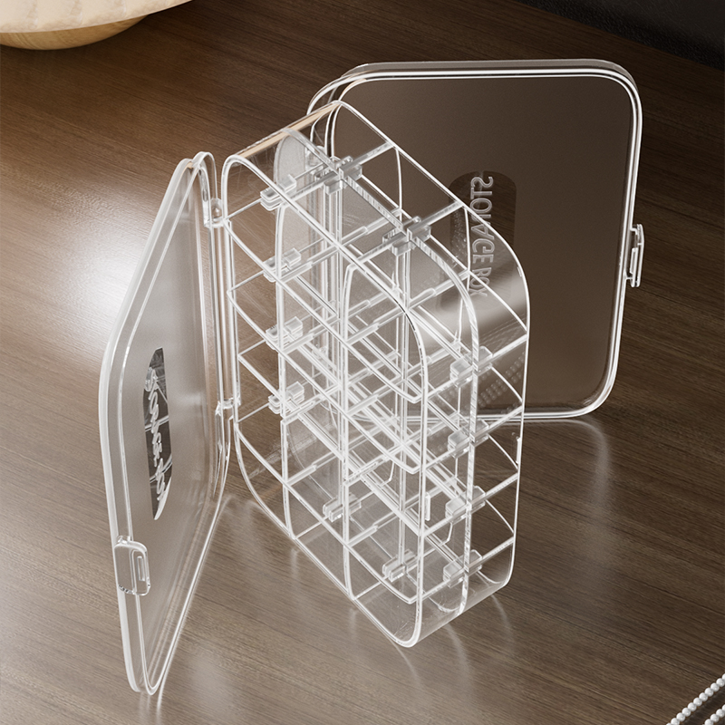 防氧化首饰收纳盒桌面放耳环耳钉戒指首饰品的便携式小巧外带神器-图2