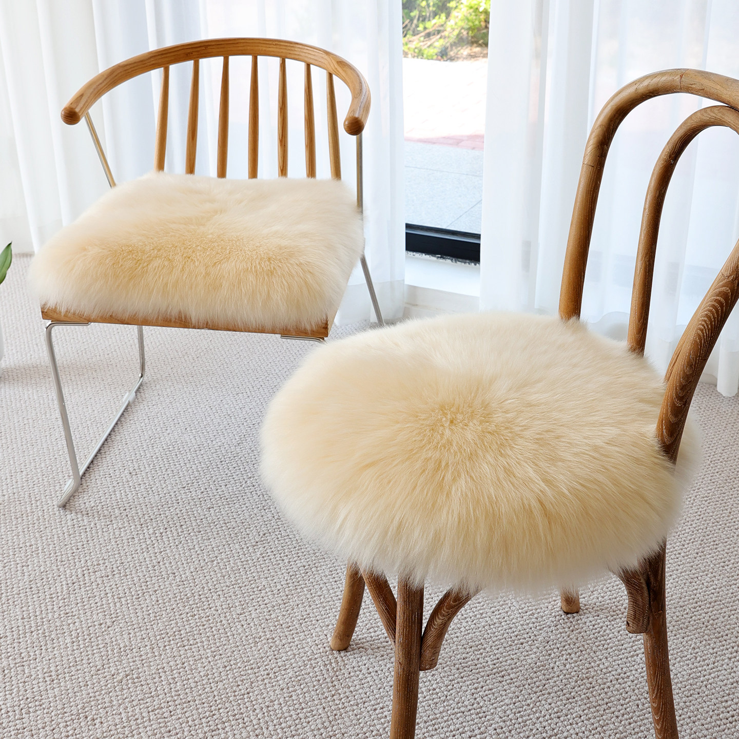 澳洲羊皮纯羊毛沙发垫纯羊毛沙发垫坐垫椅垫方垫电脑椅垫学生椅垫