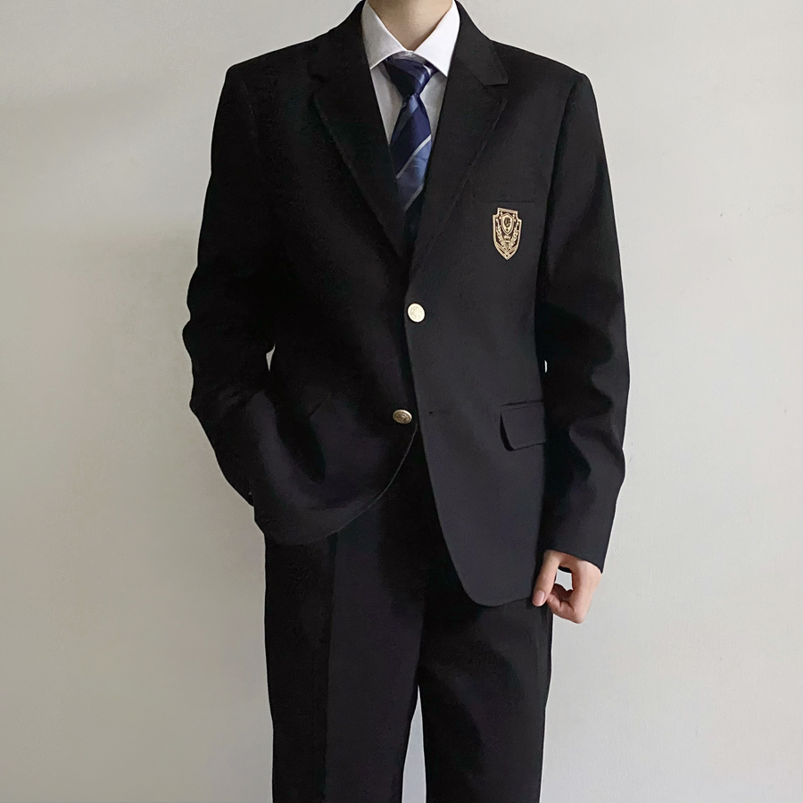 【刺篇原创】dk制服正版校供学院风男西服外套衬衫裤西装套装秋冬 - 图0