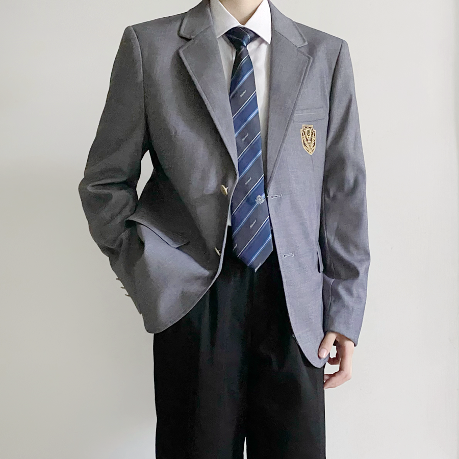 【刺篇原创】dk制服正版校供学院风男西服外套衬衫裤西装套装秋冬 - 图2