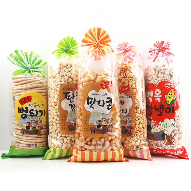 Korean imported family snacks Haisheng popcorn hollow popcorn rice candy pot bar rice pancake puffed