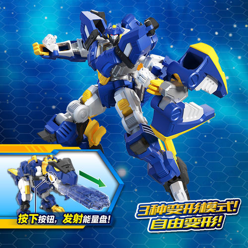 正版迷你特工队之超级恐龙力量2飓风暴龙机甲变形机甲儿童玩具 - 图1