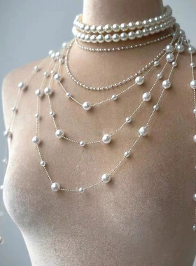 蝴蝶公主多层流苏腰链身体链法式小众轻奢感重工超仙项链配饰