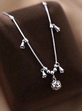 玲珑球脚链女感ins小众设计宫铃古风本命年2023新款铃铛足链