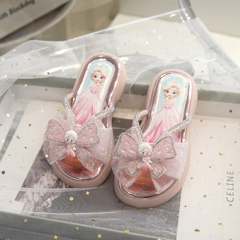 爱莎公主拖鞋女童夏季时尚儿童水晶凉拖鞋室内外软底冰雪奇缘防滑,淘宝优惠券,粉丝福利购,淘宝优惠卷
