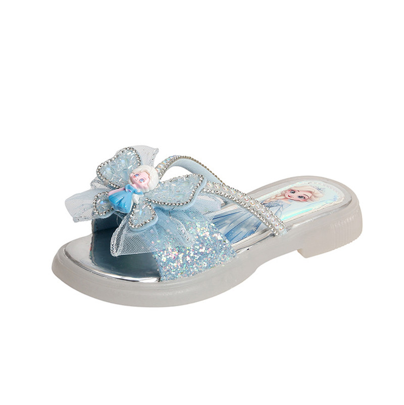 爱莎公主拖鞋女童夏季时尚儿童水晶凉拖鞋室内外软底冰雪奇缘防滑,淘宝优惠券,粉丝福利购,淘宝优惠卷
