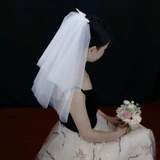 Фата основное свадебное платье свадебный сертификат юбилей путешествия фото реквизит маленькая фата короткая супер фея стиль новый белый