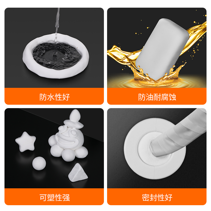 空调孔密封补墙胶泥洞口橡皮泥堵洞封堵泥防火防水防老鼠封堵泥巴